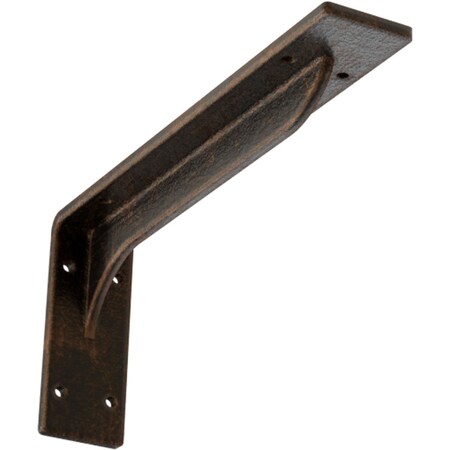 Ekena Millwork Embrey Steel Bracket, Antiqued Bronze 2"W x 12"D x 5 1/4"H BKTM02X12X05EBABZ